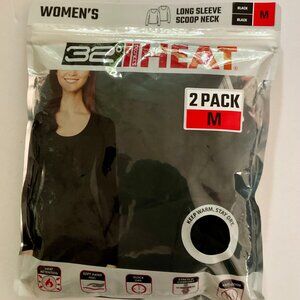 32 DEGREE HEAT Women's 2 Pack Long Sleeve Tops NIP Size M